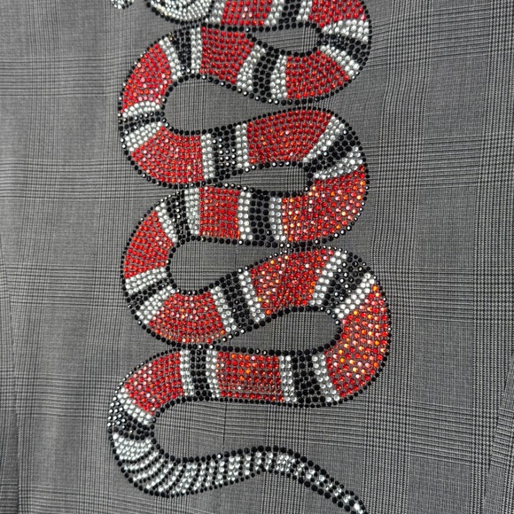 HIPCHIK COUTURE Rhinestone Snake Blazer Statement Jacket Indie Sleeze Made USA - Picture 12 of 12